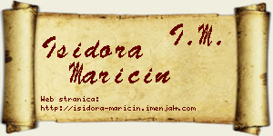 Isidora Maričin vizit kartica